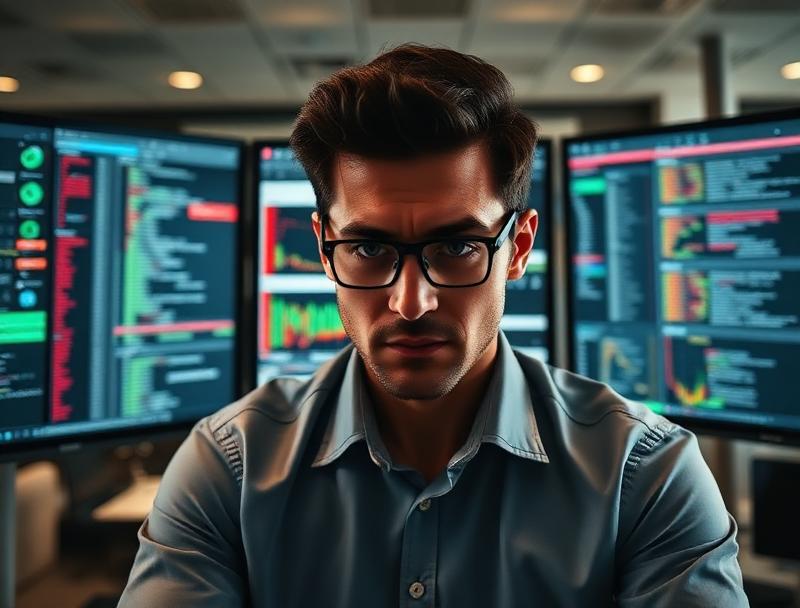 Frustrated worker dealing with multiple disconnected software systems