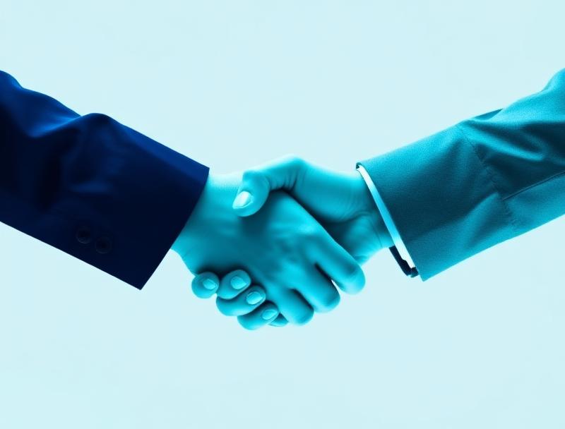Business partners shaking hands